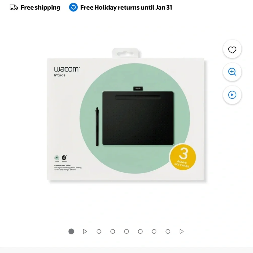Wacom Intuos Graphics Tablet with Pen - Black
